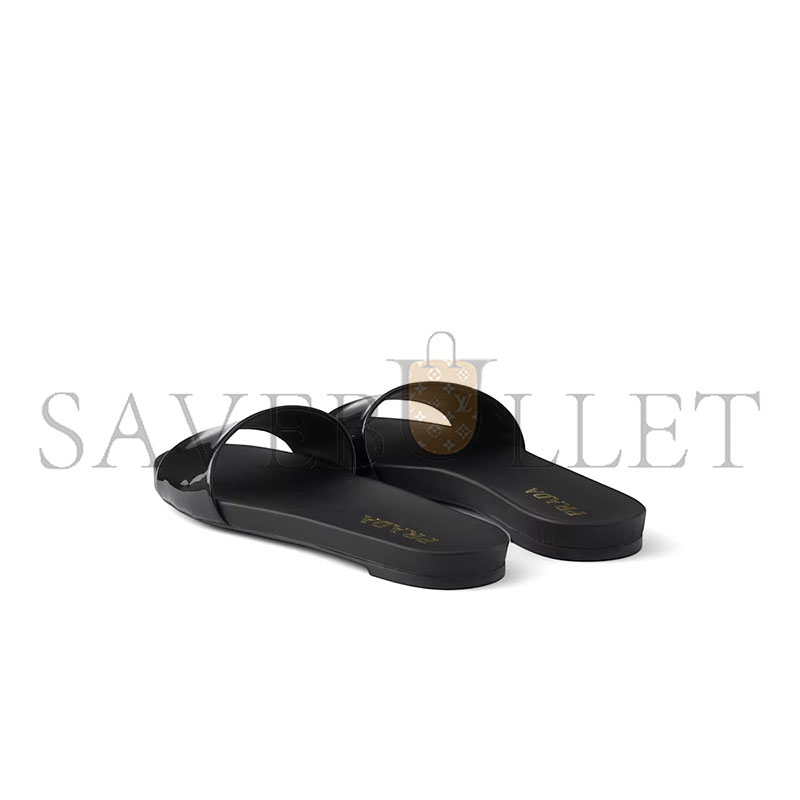 Pra*a patent leather slides 1xx798